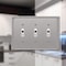 Amerelle Wall Plate, Number of Gangs: 3 gang Metal, Brushed Nickel Finish, Gray 74TTTBN - alternate 3
